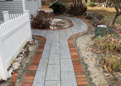 granite w_brick walkway