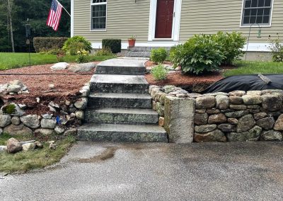 reclaimed granite steps