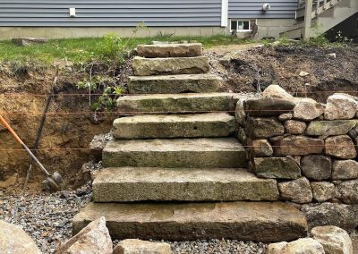 reset reclaimed granite steps