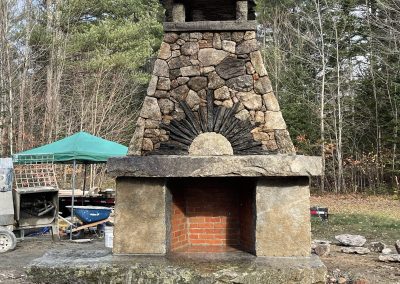 completed the fireplace goshen stone cap