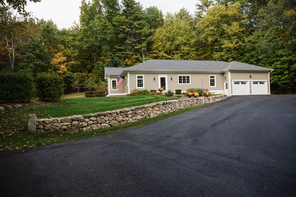 Why Choose Natrual Stone - Fieldstone Wall w_Granite Pillars and Steps NH Natural Stone Landscaping
